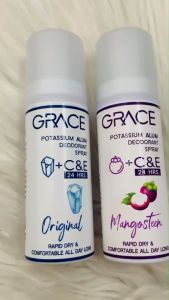 สเปรย์สารส้ม Grace Spray มี2สูตร ออริจินัลและมังคุด ขนาด 50 มล.กลิ่นเต่าหายทันที สินค้าขายดี (1ขวด)
