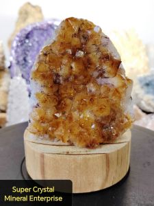 Top Grade Brazil Citrine Druse Ornament CD04 #Citrine Crystal #homedecor