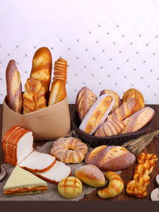 HANYIMOWAN | Realistic Soft Elastic Decorative Bread Model