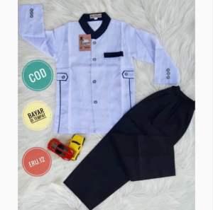 Setelan Baju Muslim Anak laki-laki Setelan Baju Koko Jasko Anak Laki-Laki Usia 3-12 tahun