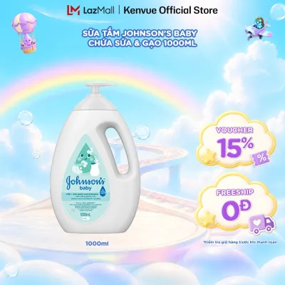 Sữa tắm Johnsons chứa sữa và gạo/ yến mạch 1000ml