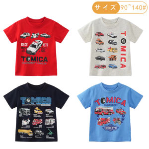 Áo Thun Cotton Mùa Hè Cho Bé Trai Tay Ngắn in Họa Tiết Hoạt Hình Xe Máy Mỏng Thoải Mái Thoáng Khí Cho Bé Trai Từ 6-18 Tháng Tuổi