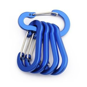 Multi-color Aluminum Alloy Gourd Carabiner Flat Spring Clip for Outdoor Camping Hiking