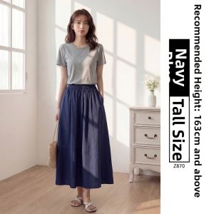 YAYANGREN | Anti-Wrinkle White Linen A-Line Bloom Skirt