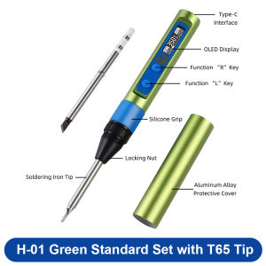 Ansiki H-01 T65 Soldering Iron PD3.0 65W Adjustable Temperature Portable Compatible TS101 and T65 Tip welding repair Tools