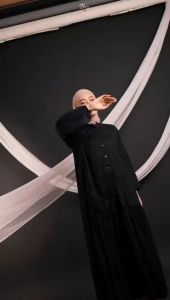 Belva Jeehan Dress Matt Rayon Twill & Brocade All Size Earth BV03