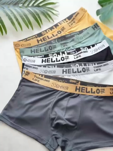 🦈 มีราคาส่ง 🦈 mens underwear (HELLO) บ๊อกเซอร์ กางเกงในชาย ผ้าดีใส่สบาย ระบายอากาศ L-4XL ขอบเอวนิ่ม ยางอย่างดี พร้อมส่ง มีเก็บปลายทาง✅
