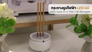 Claire ดอกบัว LED ชาร์จ 2 ชิ้น 9.5 ซ.ม. สีชมพู กระถางดอก 3 ชิ้น สีขาว พร้อมคุณภาพ บูชาพระ แบบมินิมอล ชาร์จไฟบ้านทั้งชุด