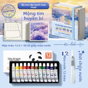 Bộ Vẽ Mini và Mầu Nước Đa Năng 12 Ô