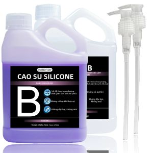 Bộ Khuôn Silicon 32oz Tỷ Lệ Pha Trộn 1:1 Theo Trọng Lượng Chất Liệu Cao Su Đông Cứng Nhanh Dùng Làm Khuôn Nến & Khuôn Nhựa - Bộ Dụng Cụ Làm Khuôn Dễ Sử Dụng