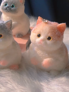 Cute Simulation Cat Squeeze Toy Silicone Pinch Decompression Relieving Toy Sensory Toys for Gif