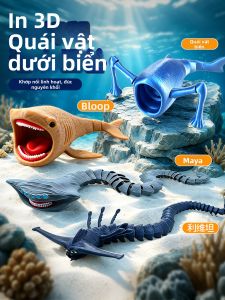 JIEXI | Tượng Động Vật Thực Tế In 3D Quái Thú Thần Thoại Đại Dương Sâu