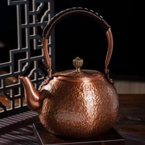 Handcrafted Hammered Copper Kettle Set