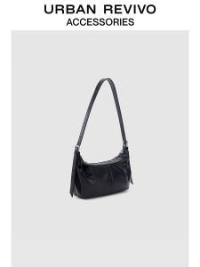 URBAN REVIVO หนังสำหรับผู้ไม่นิยมเนื้อสัตว์กระเป๋าสะพายไหล่ Uawb40368