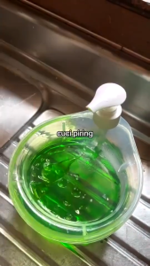 Tempat Sabun Bulat 1000ml Plus Spons Cuci Piring (2in1) Dispenser Sabun Cair - missbejogrosir