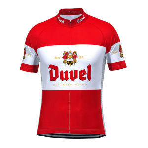 Retro Duvel Team Cycling Jersey Short Sleeve Breathable Triathlon Bike Jersey Summer Cycling Clothing