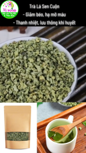 THƯỢNG HẠNG - Trà lá sen non cuộn viên sấy lạnh Thượng Hạng MỊ FOOD giúp Giảm Cân Trị mụn Ngừa gan nhiễm mỡ