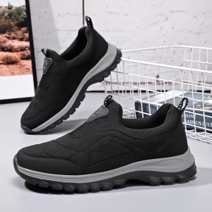 No-Tie Mens Hiking Shoes Autumn 2024 New Style Outdoor Sports Shoes Soft Bottom Anti-Slip Mountaineering Shoes Fashionable Casual Shoes