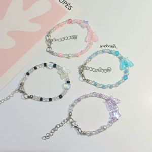 gelang manik rantai buterfly.TANPA P.O