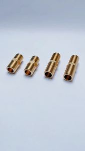 Kép Đồng 1/2 (21) Dài 5cm 7cm Đồng Thau Đầu Nối Hai Ren Ngoài Phi 21 - Straight Connectors Brass Threaded Pipe Fittings
