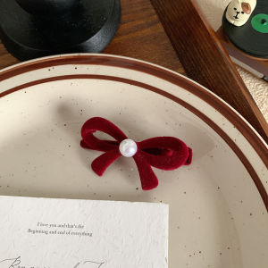 New Year Red Decorative Hair Clips