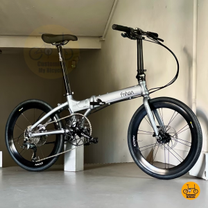 Fnhon Blast 22 Inch Foldable Bike Battleship Grey Shimano 10 Speed Tiagra With Sapim Spokes MRT Friendly Custom Build Saddle Crank Arm Chain Black Wheels Kenda Tyre Foldie PCN CPN