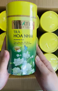 Trà Hoa Nhài Vinatea Lon Giấy 100g - Trà Xanh Thái Nguyên Ướp Hoa Nhài Tự Nhiên Vị Chát Hậu Ngọt Jasmine Tea