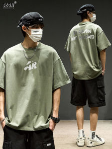 SZON | Áo Thun Dáng Rộng Cotton Tay Ngắn Phong Cách Đường Phố Mùa Hè Mỹ