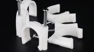 8mm Round Steel Nail Cable Clamps 30pcs/Bag Ethernet LAN Cable Wall Holder