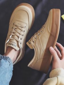 Mens Retro Canvas Sneakers Breathable Flagship Sports Shoes Wear-resistant Low-top round Toe Mid-Heel Pure Color Rubber Outsole