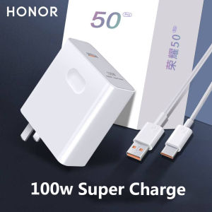 100W Supercharge Charger For Honor GT X70 X60 400 300 Pro Magic 7 6 5 Pro V5 EU/US Fast Charge Power Adapter 6A Usb Type C Cable