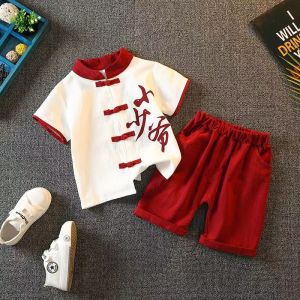 Bộ Đồ Hanfu Mùa Hè Mỏng Cho Bé Trai Quần Áo Trẻ Em Phong Cách Cổ Điển Bằng Vải Lanh Cotton Bộ Đồ Trẻ Em Phong Cách Song Dynasty