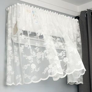 Modern Minimalist Lace Wall-Mounted Air Conditioner Windshield Curtain Simple Installation Magic Tape Baby Moon Windshield