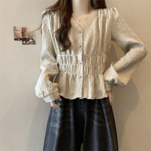 AIYITI | Áo Sơ Mi Dài Tay Phong Cách Pháp Dành Cho Người Mập Slimming