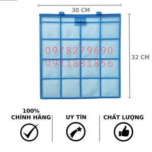[Hàng chính hãng] Lưới lọc máy lạnh Panasonic 2 HP - 2.5HP (40cm*32cm) và 1 HP - 1.5HP (30.5cm*32cm)