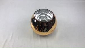 แจกันดอกไม้สีเงิน แจกันแก้วทรงกลมสีเงิน