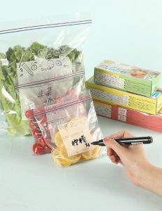 Kantong Plastik Ziplock Reusable Kulkas Penyimpan Makanan Sayuran Double Seal