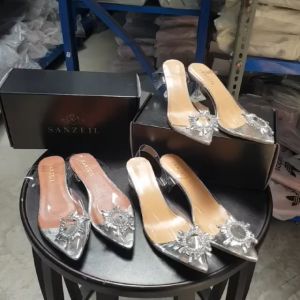 SANZEIL Crystal Heels Transparan Kekinian Best Seller 0004