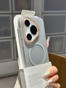 Titanium Grey Magnetic Simplistic Phone Case for Huawei Pura80 Pro+ P70 Ultra Full Cover Mate70/60 Simple 400 Honor Magic7 Matte Nova14/13 Thin