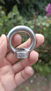 Bulong Vòng mắt treo Inox 304 - M10 (ÂM) (4x4 cm) – vòng treo chắc chắn (55g)