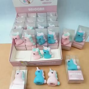 1 Pcs Cartoon Manual Pen Knife Lovely Unicorn Shape Pencil Sharpener Children's Pencil Sharpener Single Hole Silicone Pencil Knife Random Color School Office Learning Tools Student Children's Stationery