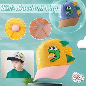 Kids Baseball Cap Cartoon Dinosaur Boy Girl Sun Hat Outdoor Toddler Beach Cap