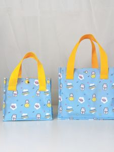 Large Capacity Canvas Coin Purse Handheld Ladies Bag Lunch Box Mommy Bag Food Container Womens Bag Fashionable Soft Handle