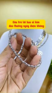 Lắc tay bạc nữ xi bạch kim Lắc bi cà na 4li bạc thật 950 bạc 950 mạ vàng trắng đẹp Vòng tay bạc Ý xi vàng hồng dành cho phụ nữ rất quyến rũ và sang trọng - KIM LỘC PHÁT LT-14BCN4L