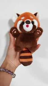 Cute Cartoon Red Panda Plush Toys Pendant Little Raccoon Doll Keychain Doll Playground Raccoon Stuffed Backpack Decor Gifts Kids