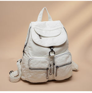 Casual Women Backpack Large PU Leather Travel Bag Female School Backpacks Fashion Soft Leather Backpack for Women
