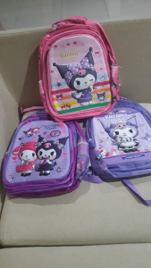 TAS SEKOLAH TK DAN SD / RANSEL / BACKPACK / TAS PUNGGUNG SCHOOL BAG MODEL TERKINI DAN LUCU BAHAN BAGUS KARAKTER KUROMI MOROL TIMBUL