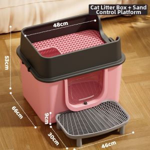 MLZH | Odor Blocking Splatter Proof Extra Large Cat Litter Box