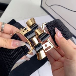 Women Belts Black Stretchable Belt Waist Dress Fashion Alloy Buckle Waist Belt for Women Korean Style