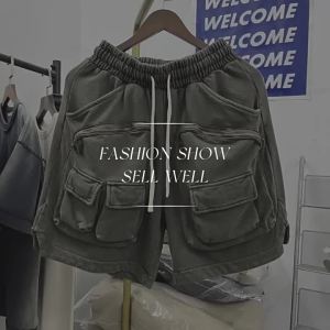 FLICBS | Quần Đùi Vintage Dây Kéo Phong Cách Thoải Mái